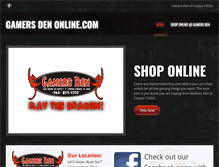 Tablet Screenshot of gamersdenonline.com